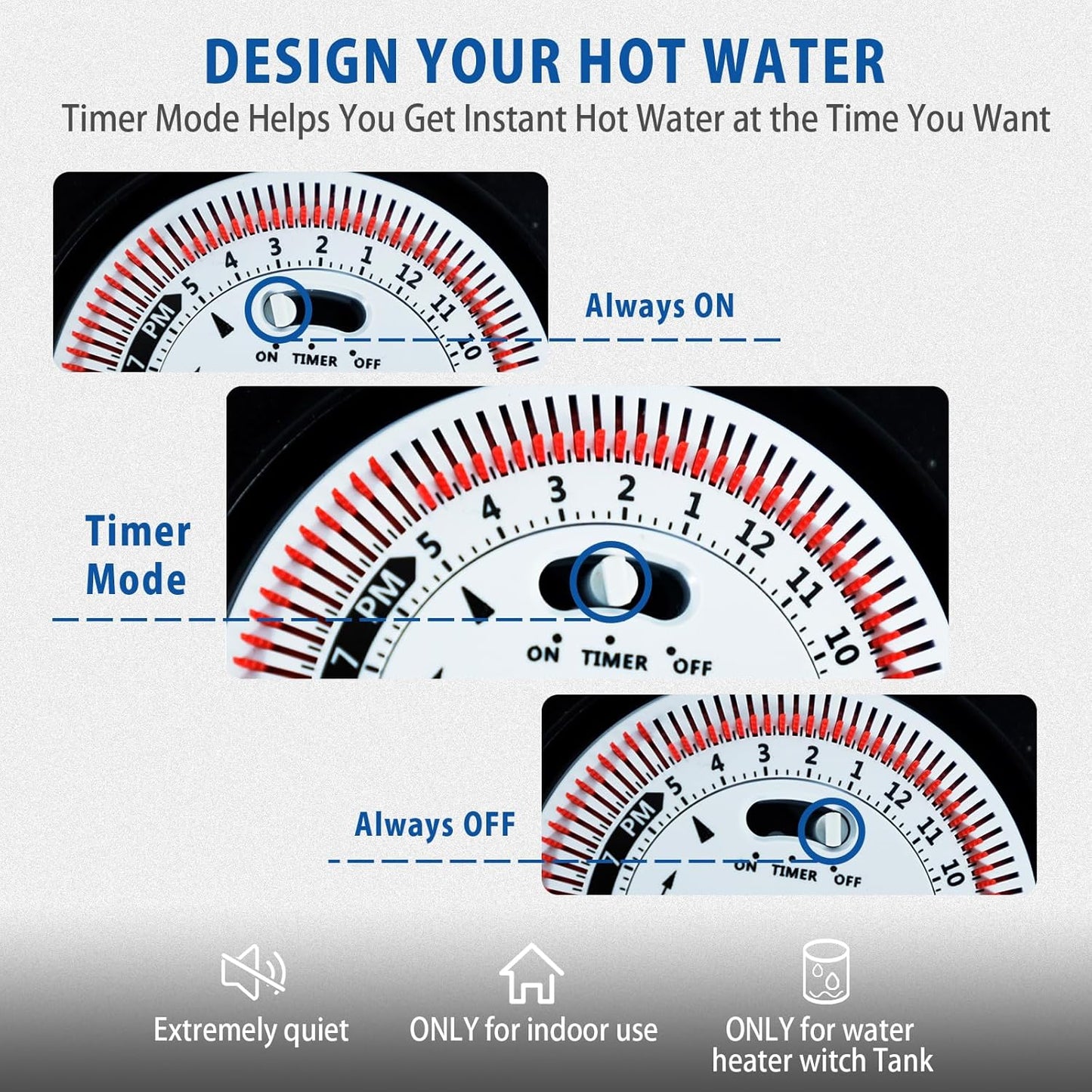 Instant Hot Water Recirculating Pump Kit for Tank Water Heater, Instant Hot Water Recirculation Pump System