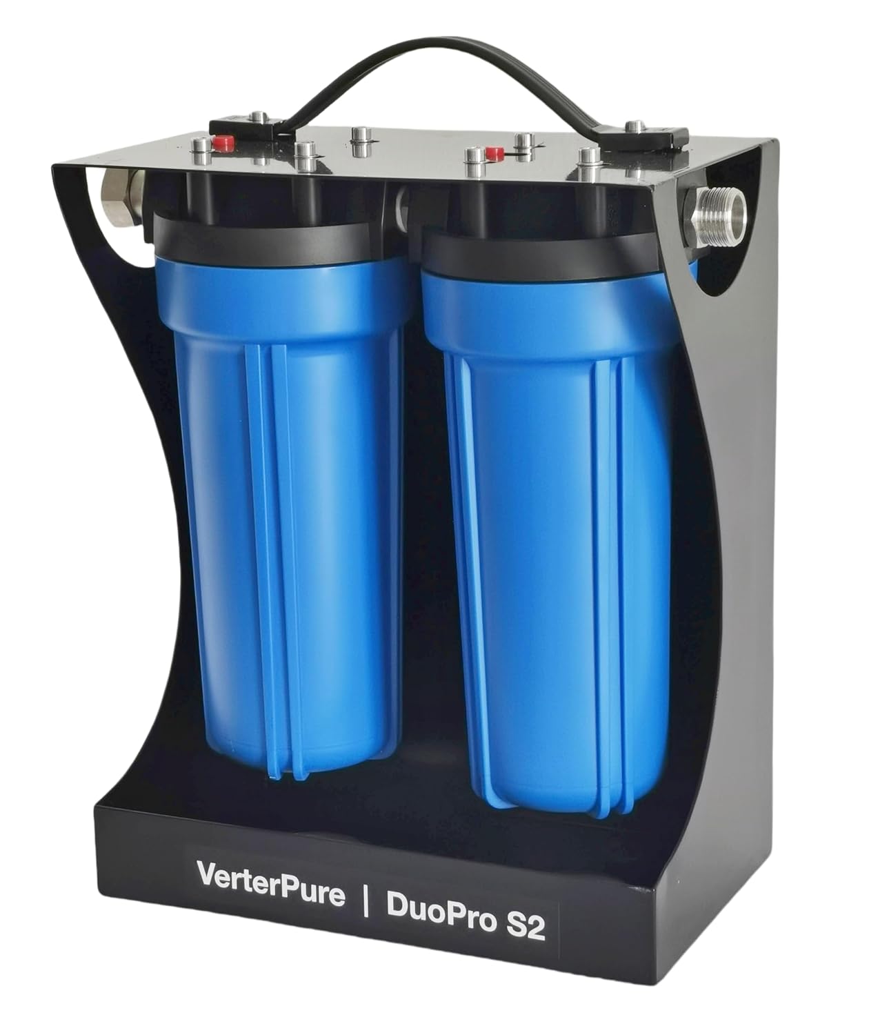 DuoPro S2 External 2-Stage RV Fresh Water Filter System, High Flow, NSF Housings, 3/4' GHT Stainless Steel Fittings