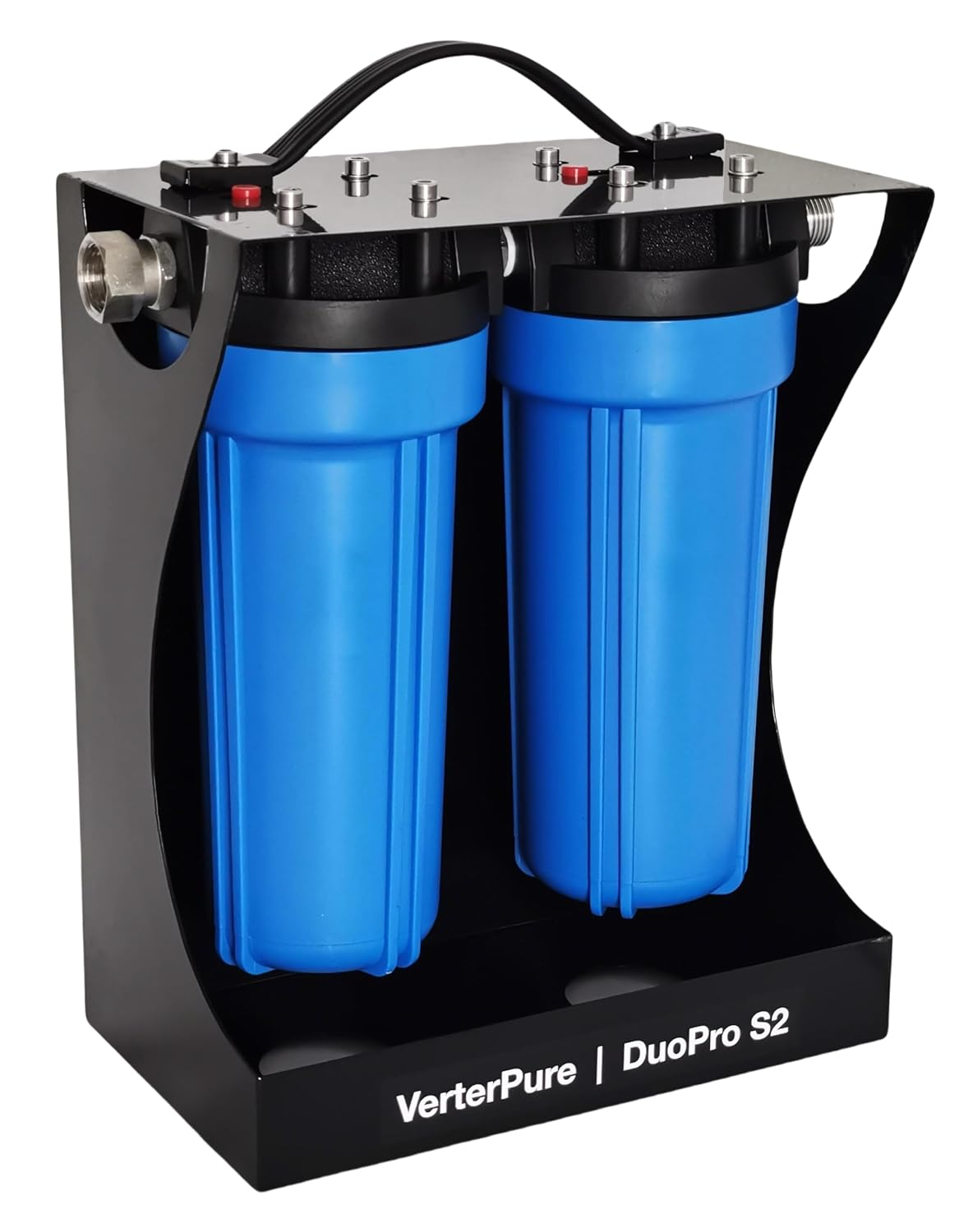 DuoPro S2 External 2-Stage RV Fresh Water Filter System, High Flow, NSF Housings, 3/4' GHT Stainless Steel Fittings