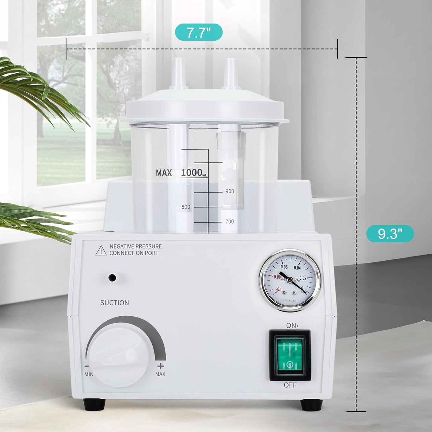 Portable Veterinary Suction Machine Home Use with 1000ml Capacity 110V