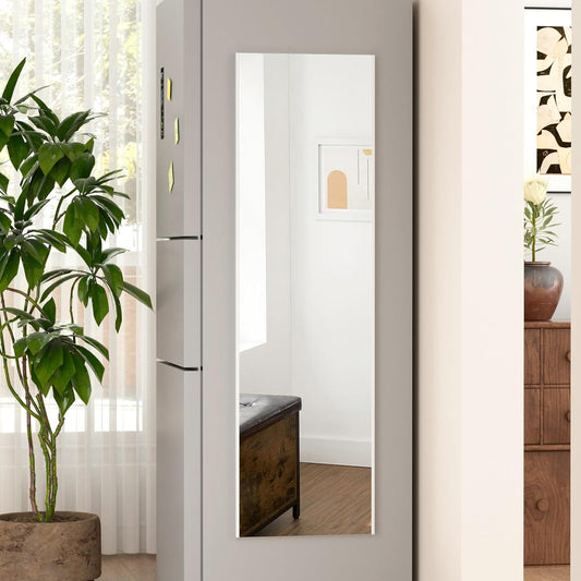 55'x16' Magnetic Mirror Lightweight Full-Length Mirror, Strong Adhesion, Easy Installation, Suitable for Refrigerator