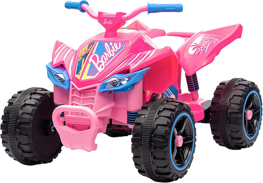 Barbie - 12V ATV Ride On Toy, Fun and Exciting Ride for Kids, Stylish Design for Imaginative Play (Pink)