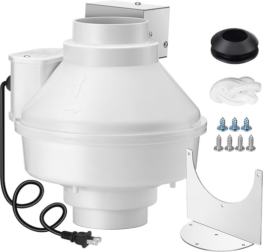 Dryer Vent Booster Fan 4 Inch, DBF 110 Dryer Vent Booster Kit Exhaust Fan with Plug Efficient, Quiet, and Easy to Install
