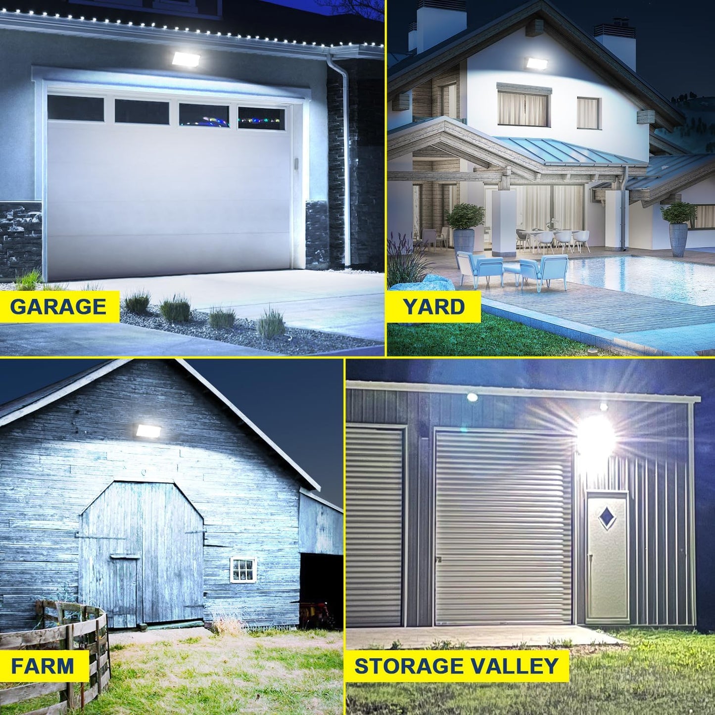 6 Pack LED Wall Pack Light,15840LM Daylight Outdoor Security Lighting,Commercial and Industrial Wall Pack