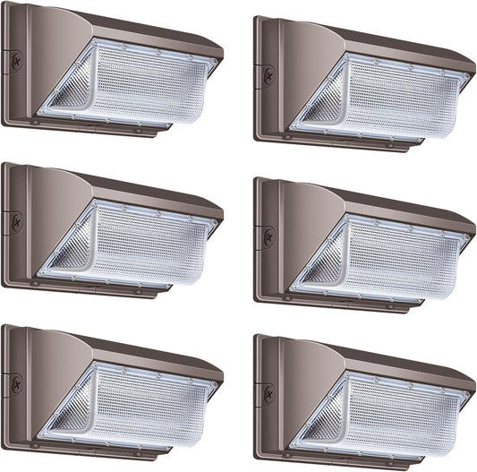 6 Pack LED Wall Pack Light,15840LM Daylight Outdoor Security Lighting,Commercial and Industrial Wall Pack