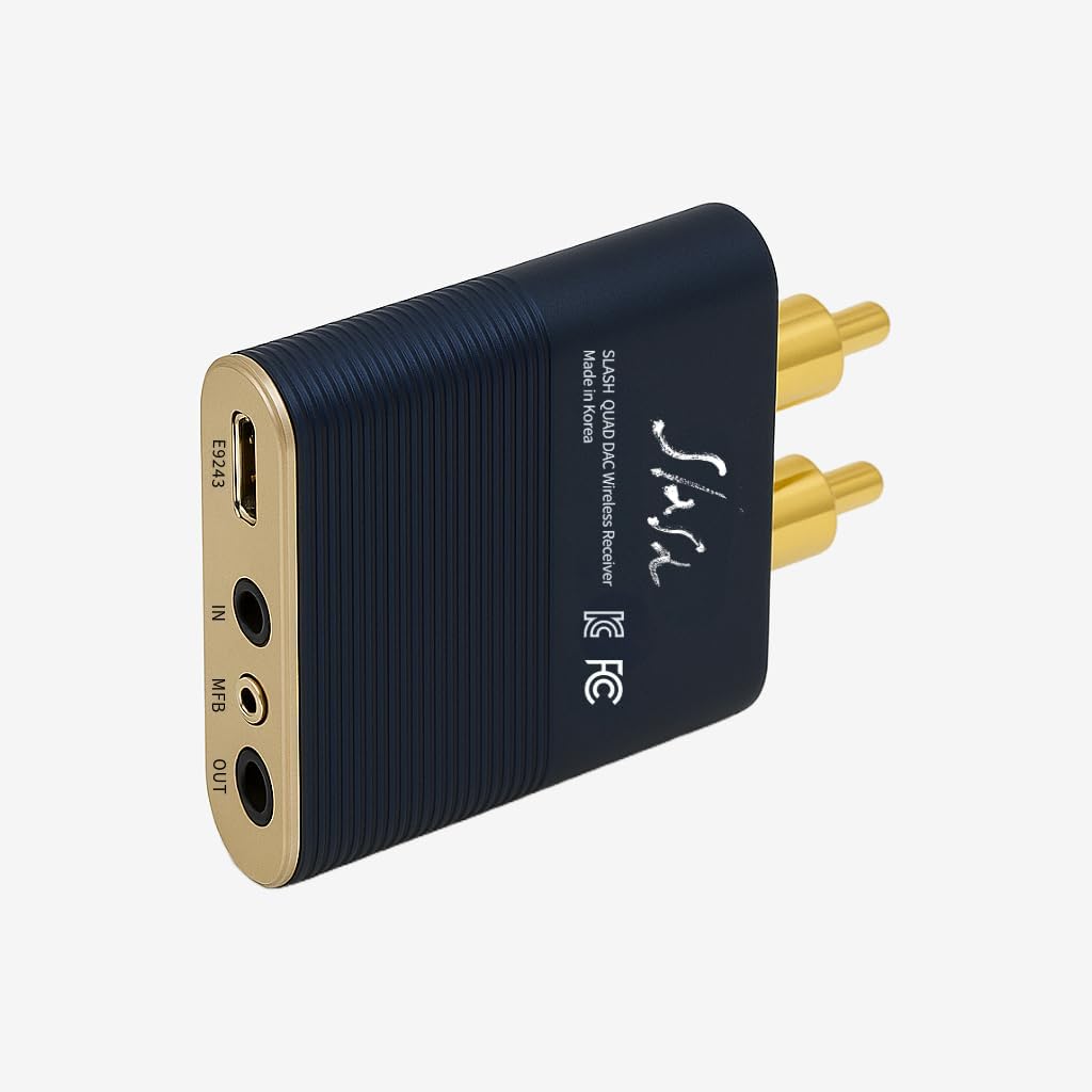 Slash5 Bluetooth Audio Receiver, LDAC, aptX Adaptive/HD, AAC, Analog in, 3.5mm/RCA Out, Hi-Res, QCC5125