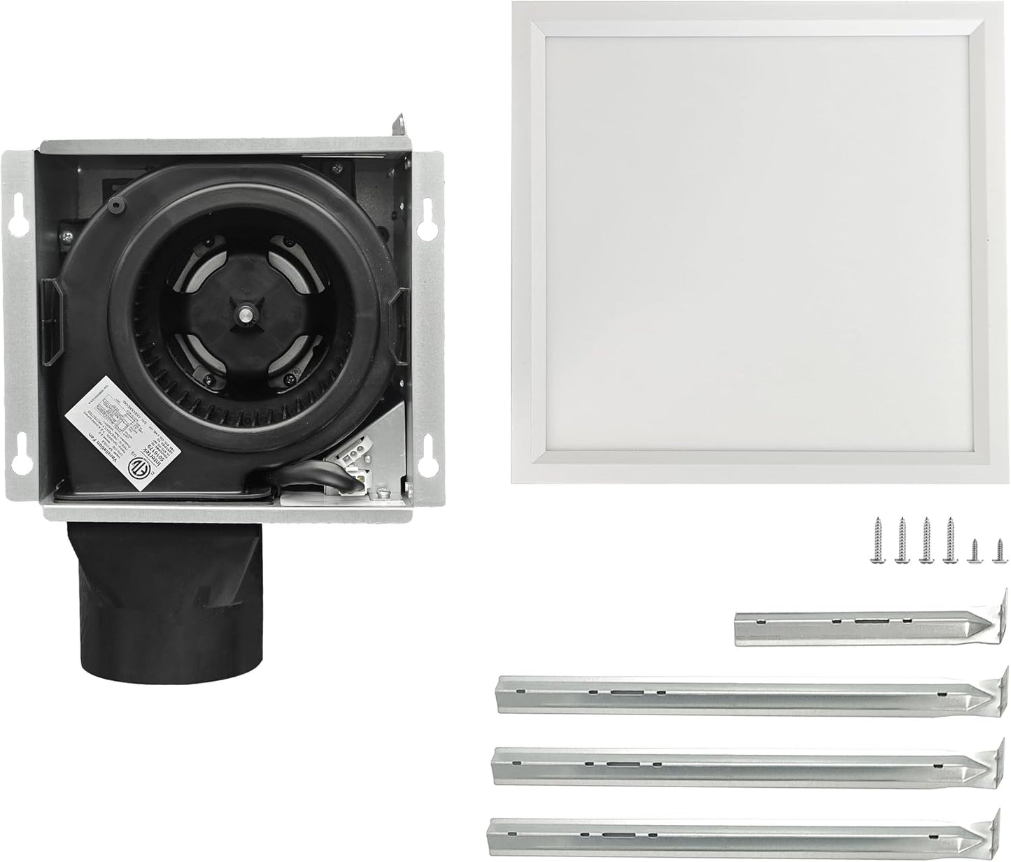 Bathroom Exhaust Fan - 100 CFM, 2.0 Sone, Quiet with LED Light, Energy Star, 95 sq.ft