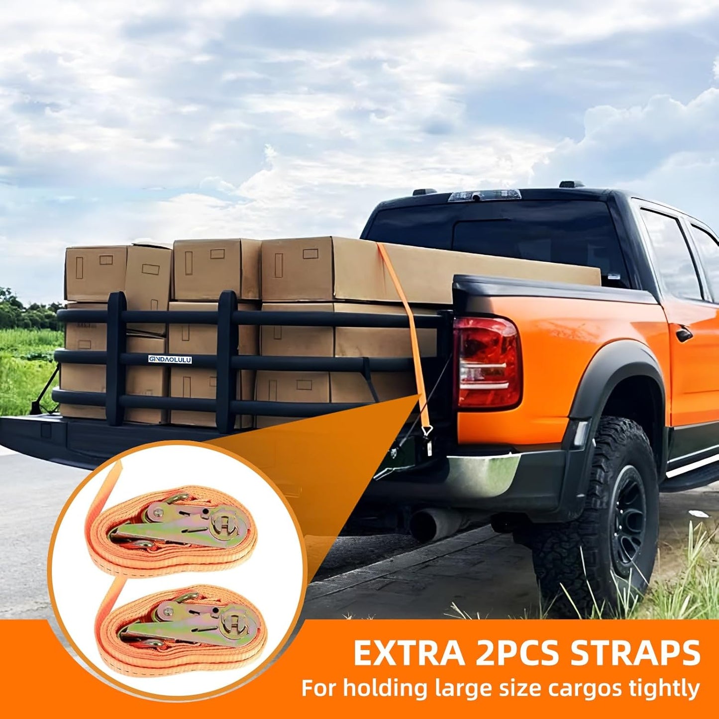 Truck Bed Extender, Aluminum Tailgate Extender 55'-62' Fit for Ford F150 Heavy Duty, Ram1500/2500/3500, Silverado