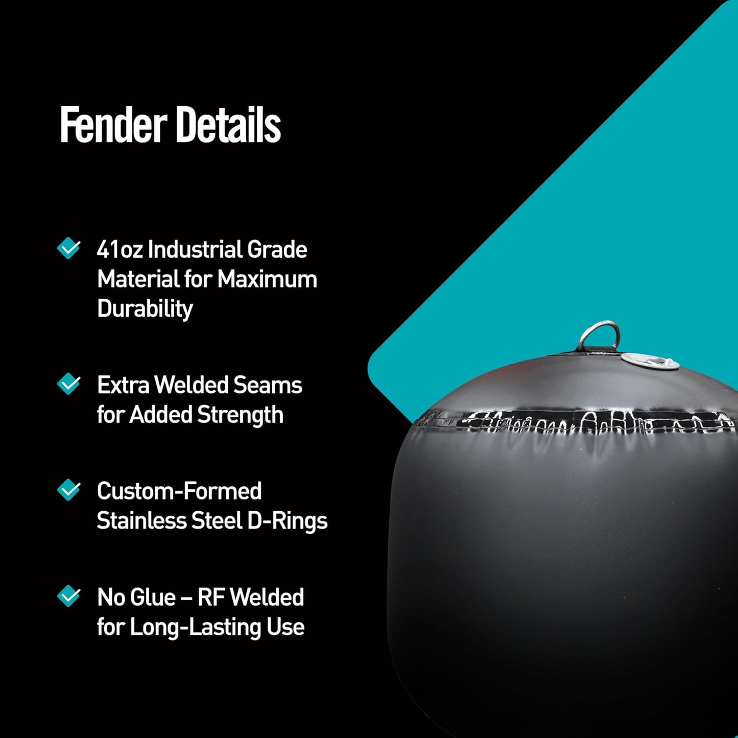 Seipel Marine Boat Sphere Fender & Cover - Heavy-Duty Inflatable Boat Fender, Industrial-Grade Material, 36' Sphere