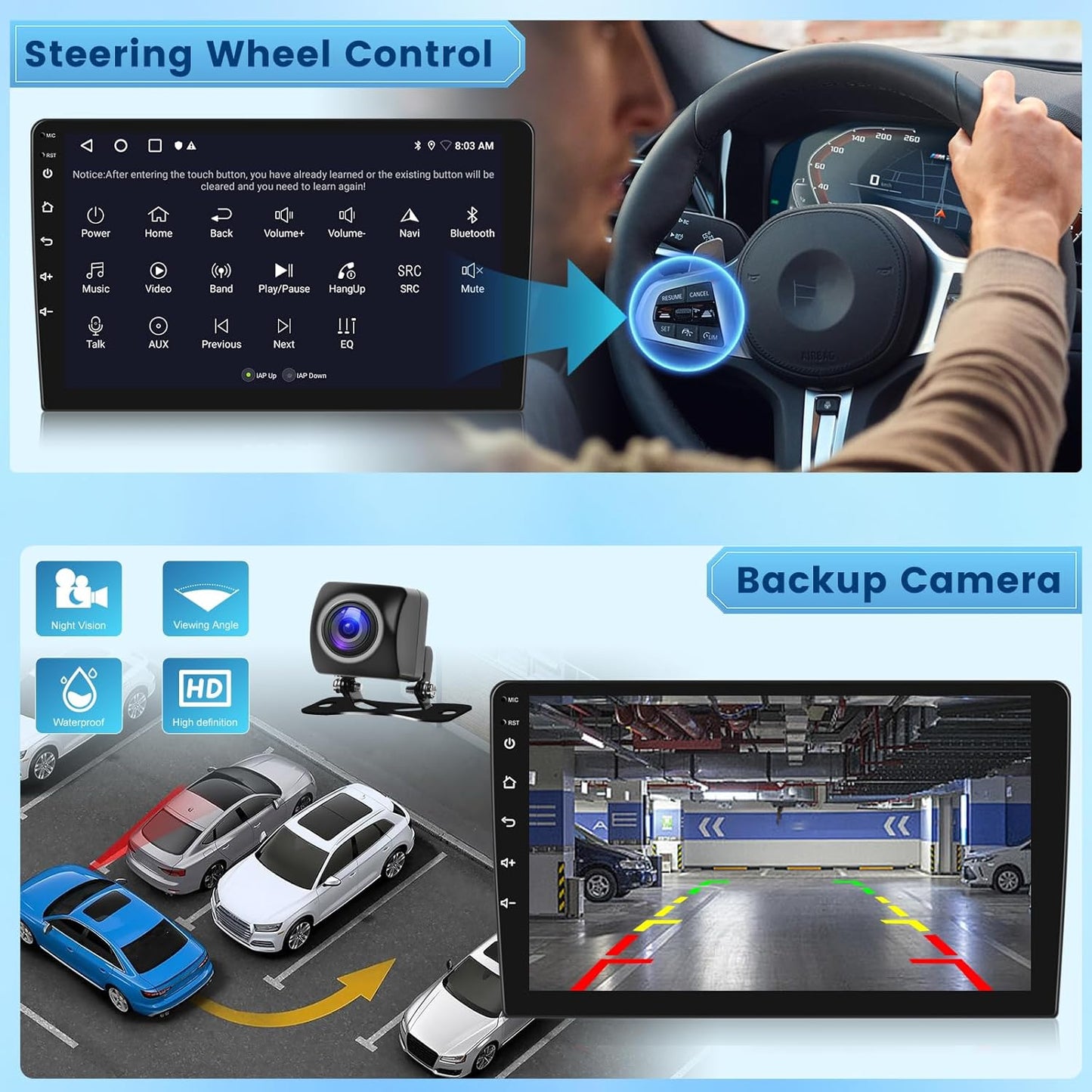 Car Radio for Ford F150 2009-2012 - Wireless Carplay and Android Auto - 9 Inch Touchscreen, 2x64g