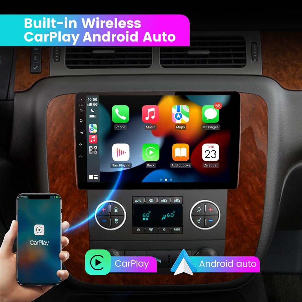 Android 13 [2GB+64GB] Car Radio Compatible for GMC Yukon Chevrolet Tahoe/Suburban 2007-2013, 9 Inch