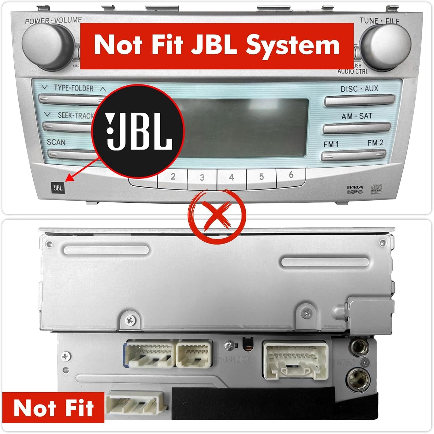 2+32G 10.1-inch Android 13 Car Stereo for Toyota Camry 2006-2011 IPS Touchscreen with Carplay, Android