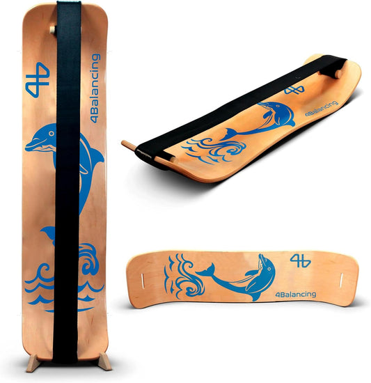 Balance Board for Kids - Slackline Wooden Wobble Board - Slackboard Balance Trainer for Coordination