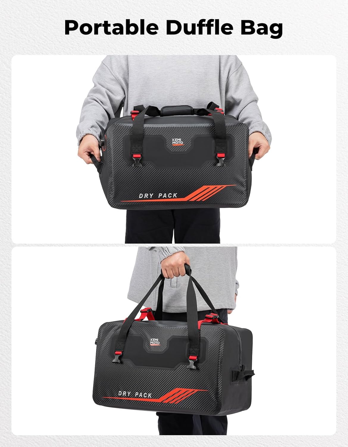 Waterproof Duffle Bag 45L Heavy Duty Marine Dry Bags Backpack, With Air Valve & Quick-Fixed Straps