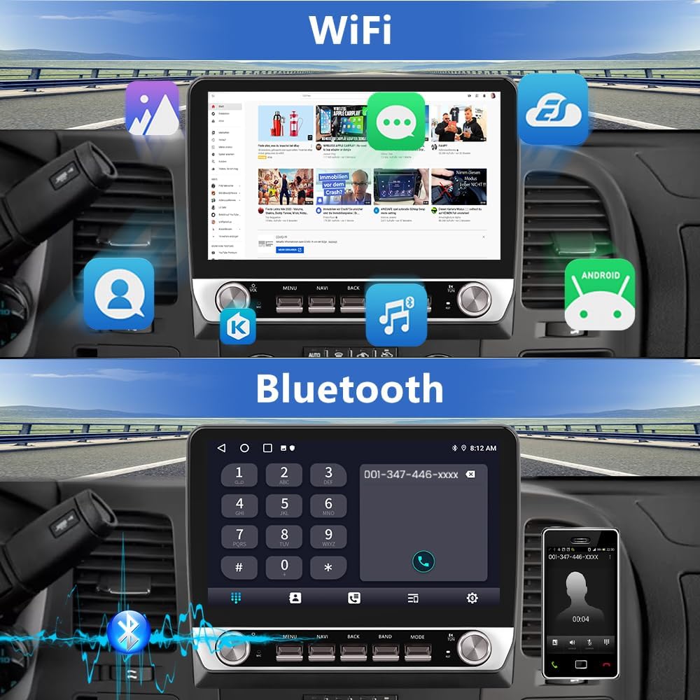 Android 13 2GB+64GB Car Radio Compatible for Chevy Chevrolet Silverado Tahoe Equinox GMC Sierra Yukon