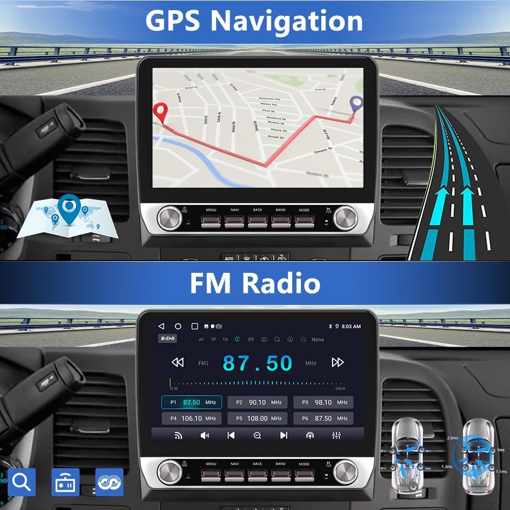 Android 13 2GB+64GB Car Radio Compatible for Chevy Chevrolet Silverado Tahoe Equinox GMC Sierra Yukon