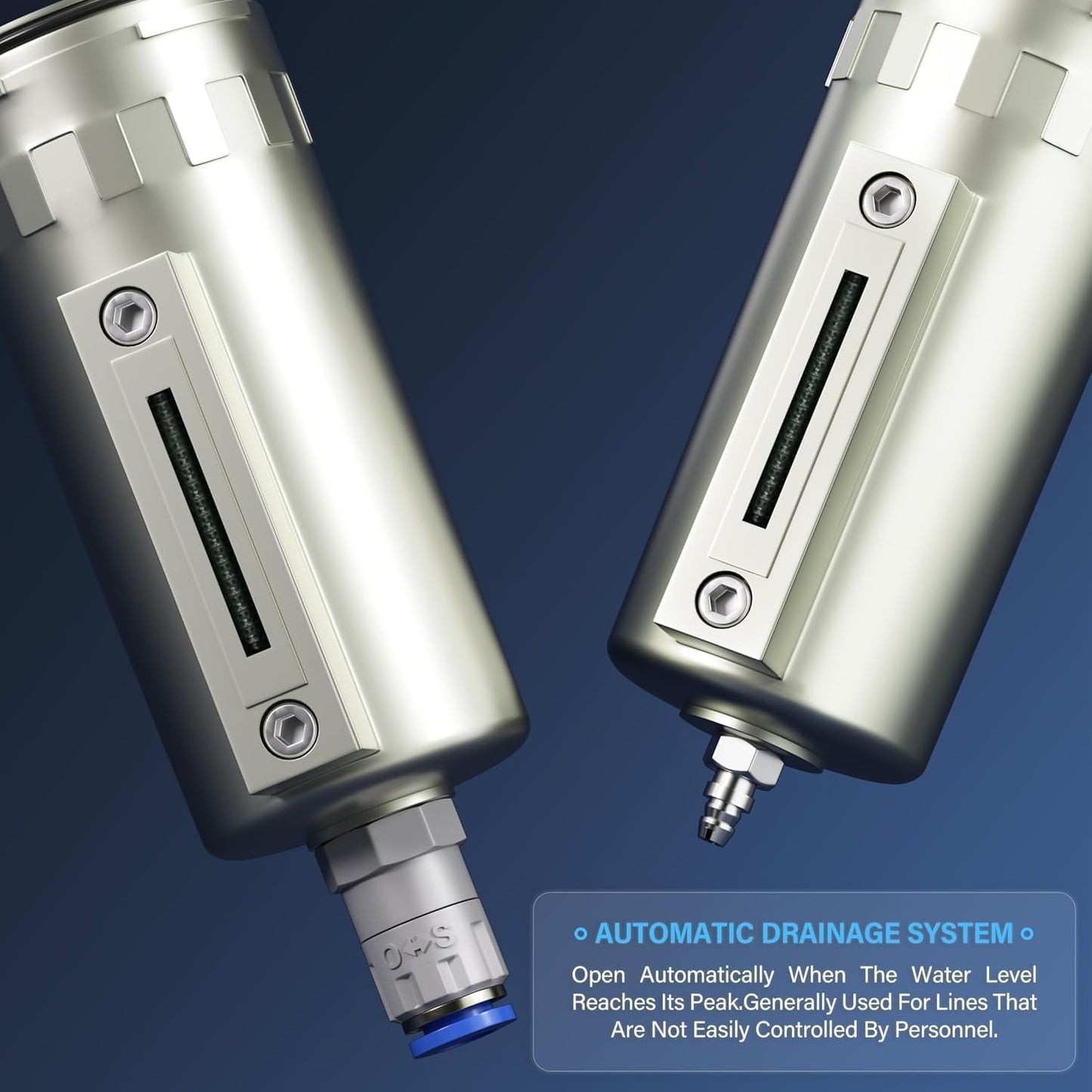 PNEUMATIC 0-240 PSI 1/2 Inch NPT Industrial Grade 4-Stage Air Drying System, Particulate Filter