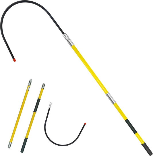Rescue Hook with 18 inch Opening, High Voltage Insulated Epoxy Resin Telescopic 10kv35kv, 7.6-Foot Anti-Electrocution