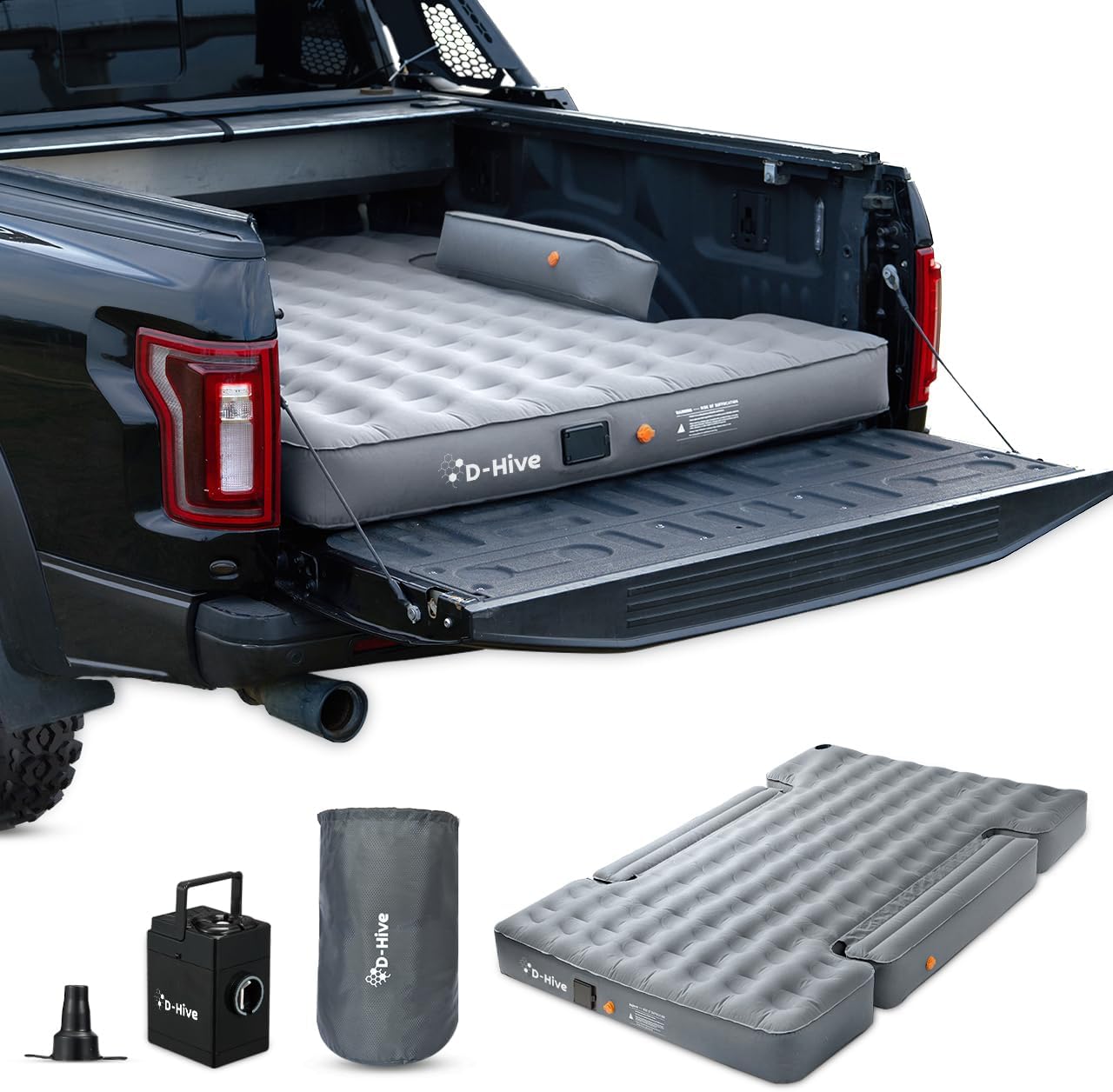 Unbeatable Durability 6-6.5' Truck Bed Air Mattress, Durable Extra Thick 300D Oxford Fabric, Quick Easy Set-Up