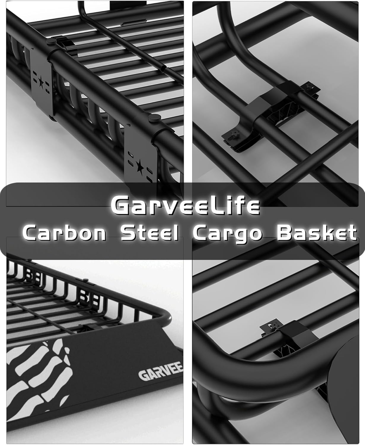 64'x 39' Universal Roof Rack Carrier Basket, 200 Lbs Capacity with Extension Luggage Holder