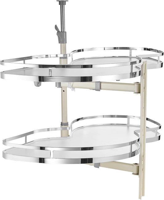 VEVOR Swing Right Blind Corner Cabinet, Pull Out Organizer for 36 inch Width Blind Cabinet, 2 Tier Height Adjustable Swing Tray, Soft Close Kitchen