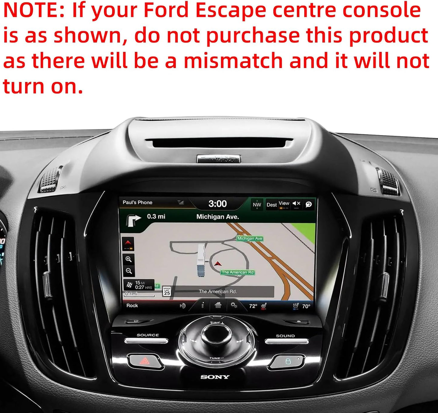 5GWiFi Android12 Car Radio for Ford Escape 2013-2018,1280 * 800 Touchscreen Replacement