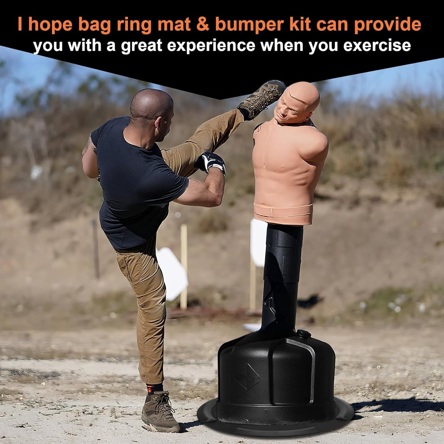 Bag Ring Mat Bumper Kit, Keeps Freestanding Heavy Bags from Moving or Tipping During Intense Workouts