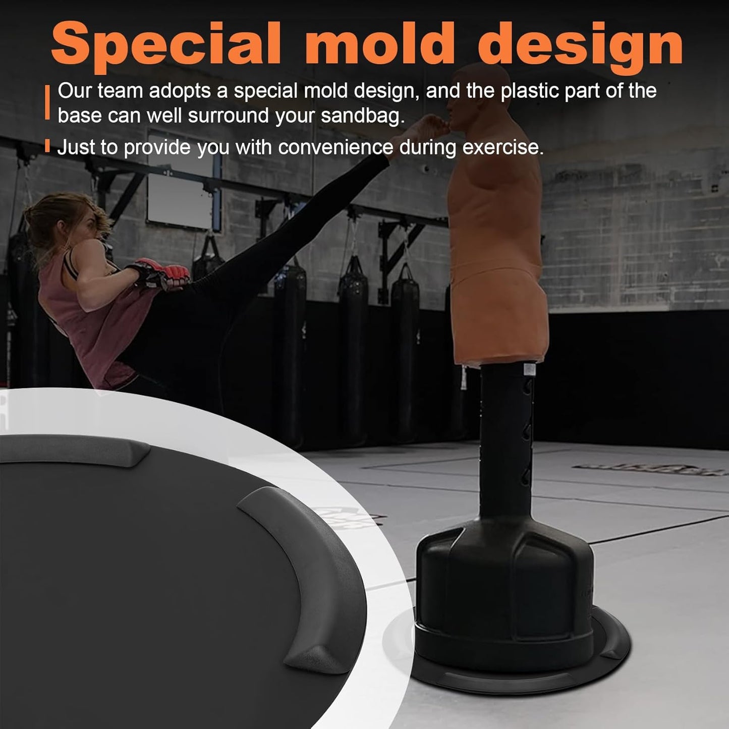 Bag Ring Mat Bumper Kit, Keeps Freestanding Heavy Bags from Moving or Tipping During Intense Workouts