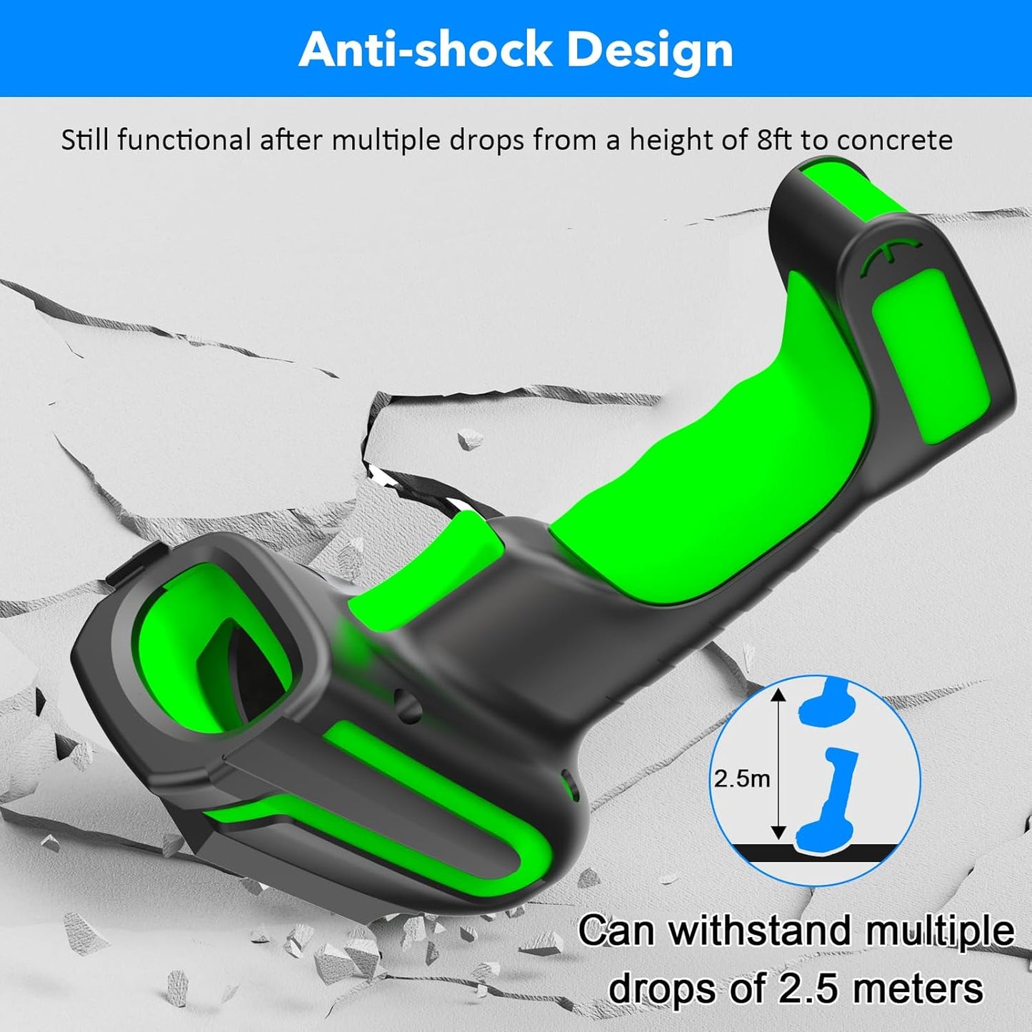 Wireless RFID 2D Barcode Scanner, 1D Barcode 2D QR Global Shutter Scan Sensor, UHF RFID Tags Reader