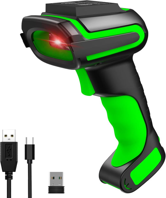 Wireless RFID 2D Barcode Scanner, 1D Barcode 2D QR Global Shutter Scan Sensor, UHF RFID Tags Reader