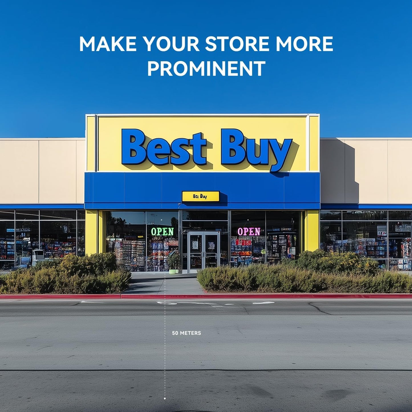 LemonNova LED Open Signs for Buiness, 48&#34;x16&#34;Large Open Light Up Signs with Remote Controls, Smart App, DIY Editor Colours Sign Flashing