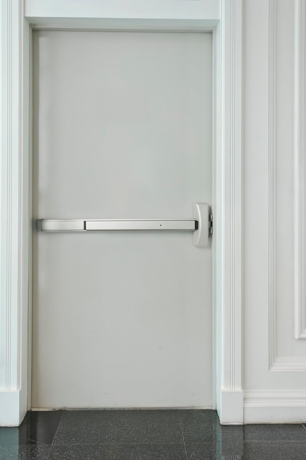 Brinks Commercial Rim Panic Exit Device with Storeroom Lever Trim, Aluminum - UL Listed Emergency Exit