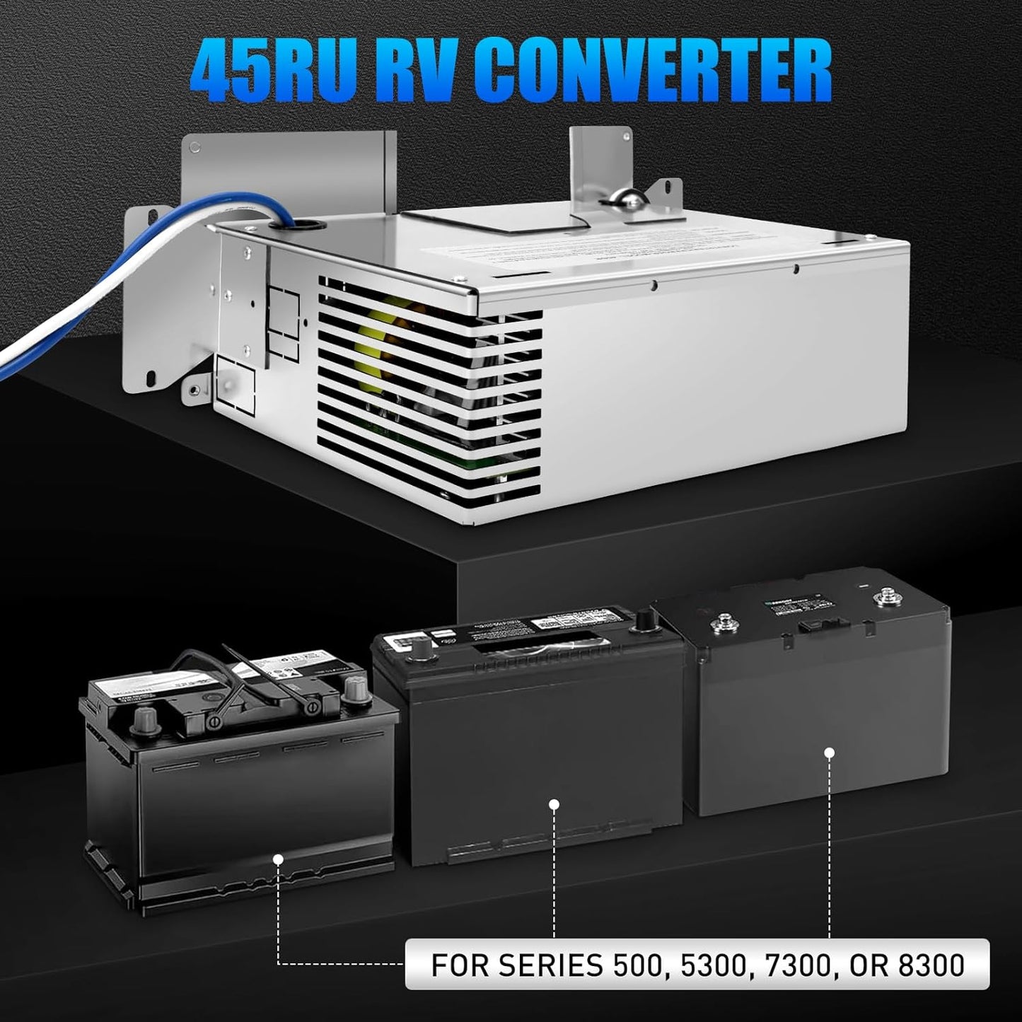 45amp RV Power Converter for Paralax and for Magnetek 7345 Power Centers, Deck Mount, Three-Stage