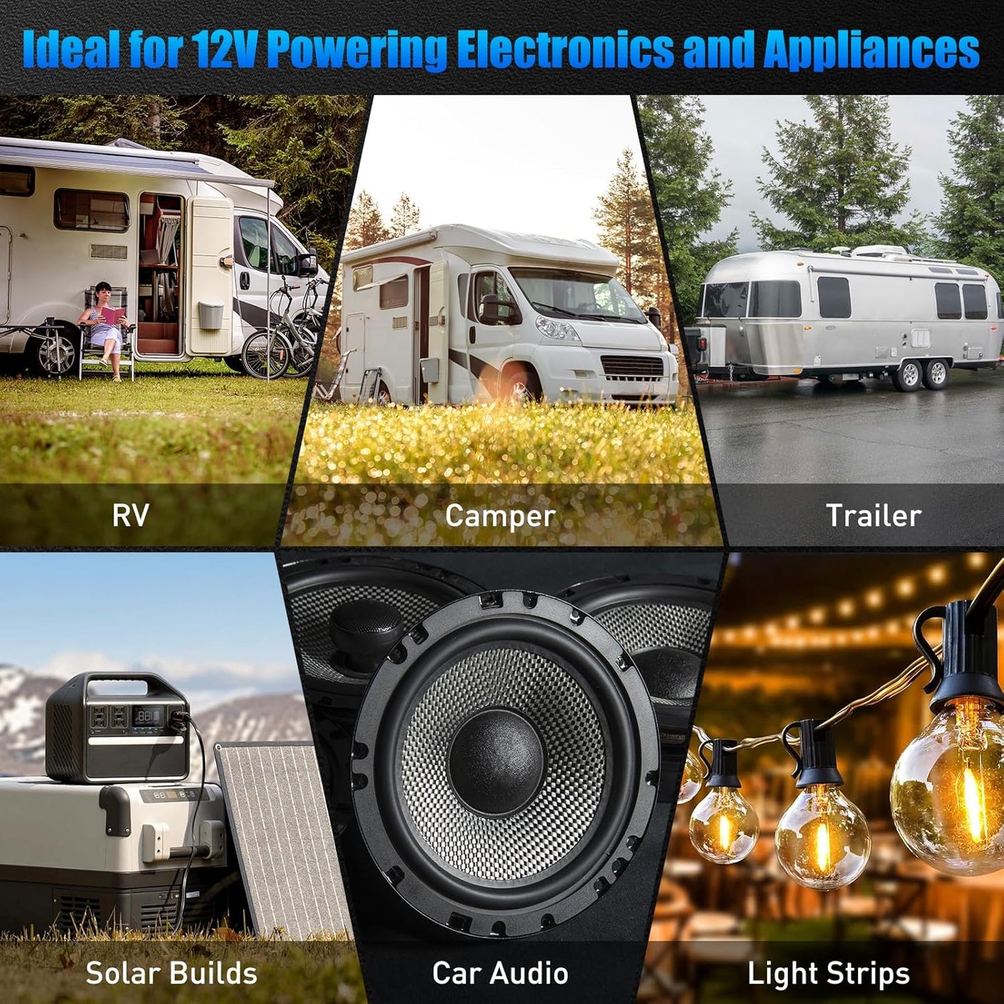 45amp RV Power Converter for Paralax and for Magnetek 7345 Power Centers, Deck Mount, Three-Stage