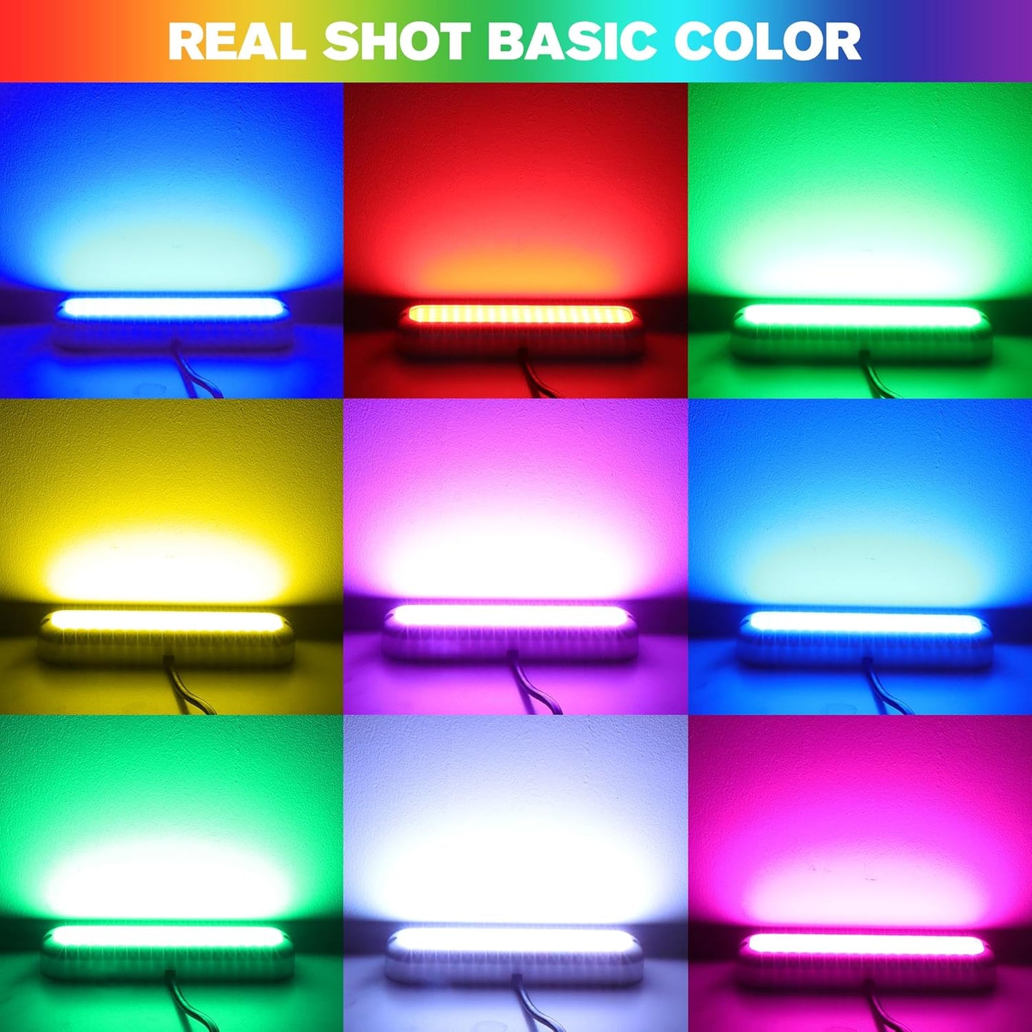 2025 GT3 Boat Underwater Lights RGB Marine Color Light Kit, 6000LM DC12V 60W IP68, All-Metal
