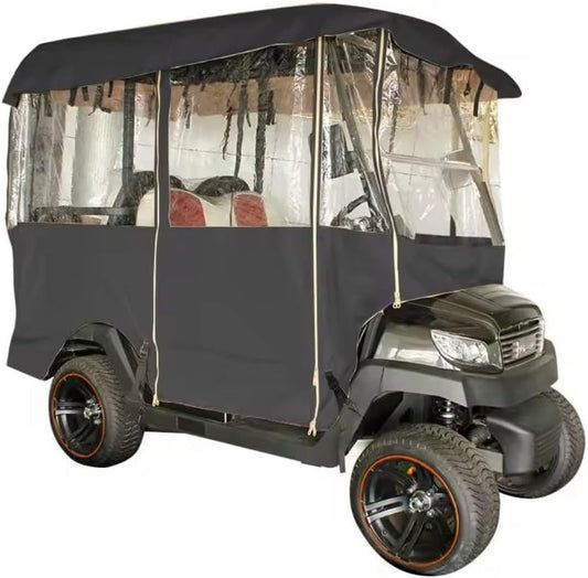 Golf Cart Enclosure 4 Passengers 88' Length Extended Cover Heavy Duty, Compatible with EZGO, TXT, Yamaha Club Car