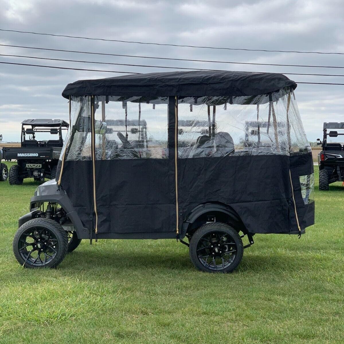 Golf Cart Enclosure 4 Passengers 88' Length Extended Cover Heavy Duty, Compatible with EZGO, TXT, Yamaha Club Car