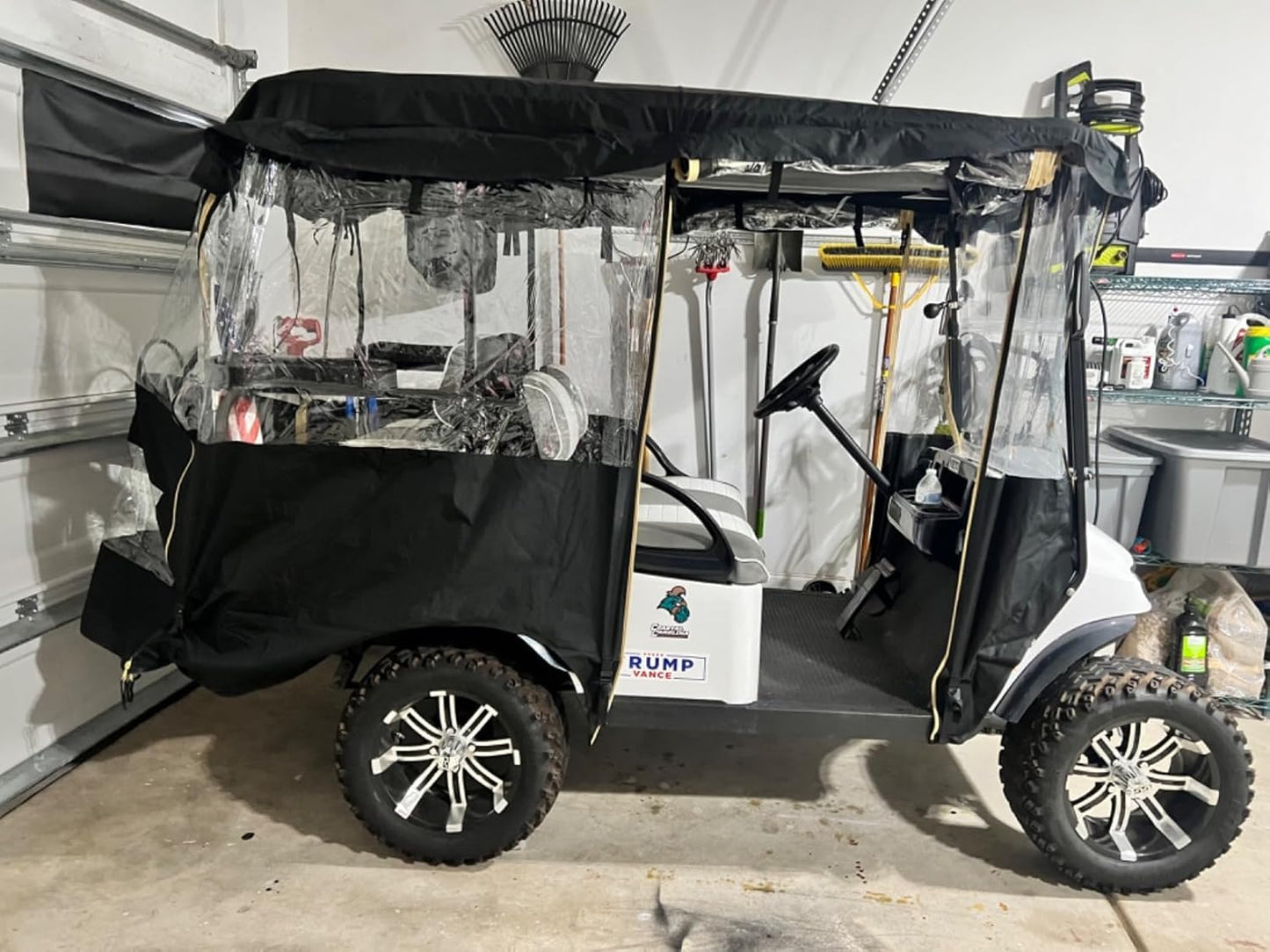 Golf Cart Enclosure 4 Passengers 88' Length Extended Cover Heavy Duty, Compatible with EZGO, TXT, Yamaha Club Car