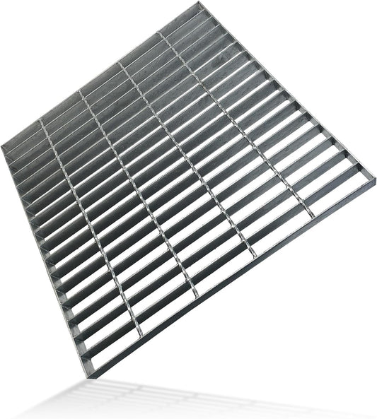 Outdoor Drain Cover: 23.6inX23.6in Steel Grates for Driveway, B125 Class Channel Grate