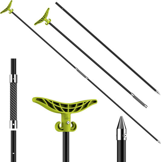 Shallow Water Anchor Pole 8.63 ft, Fiberglass Sand Anchor with T-Handle and 316 Stainless Tip, Corrosion-Resistant