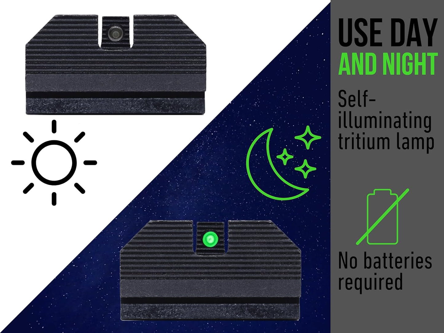 Minimalist OR Sights &amp; Optic Plate Bundles, Compatible with RMR Footprint Optics on Glock 17, 19, 34, 45, 47, &amp; 49 MOS Platforms