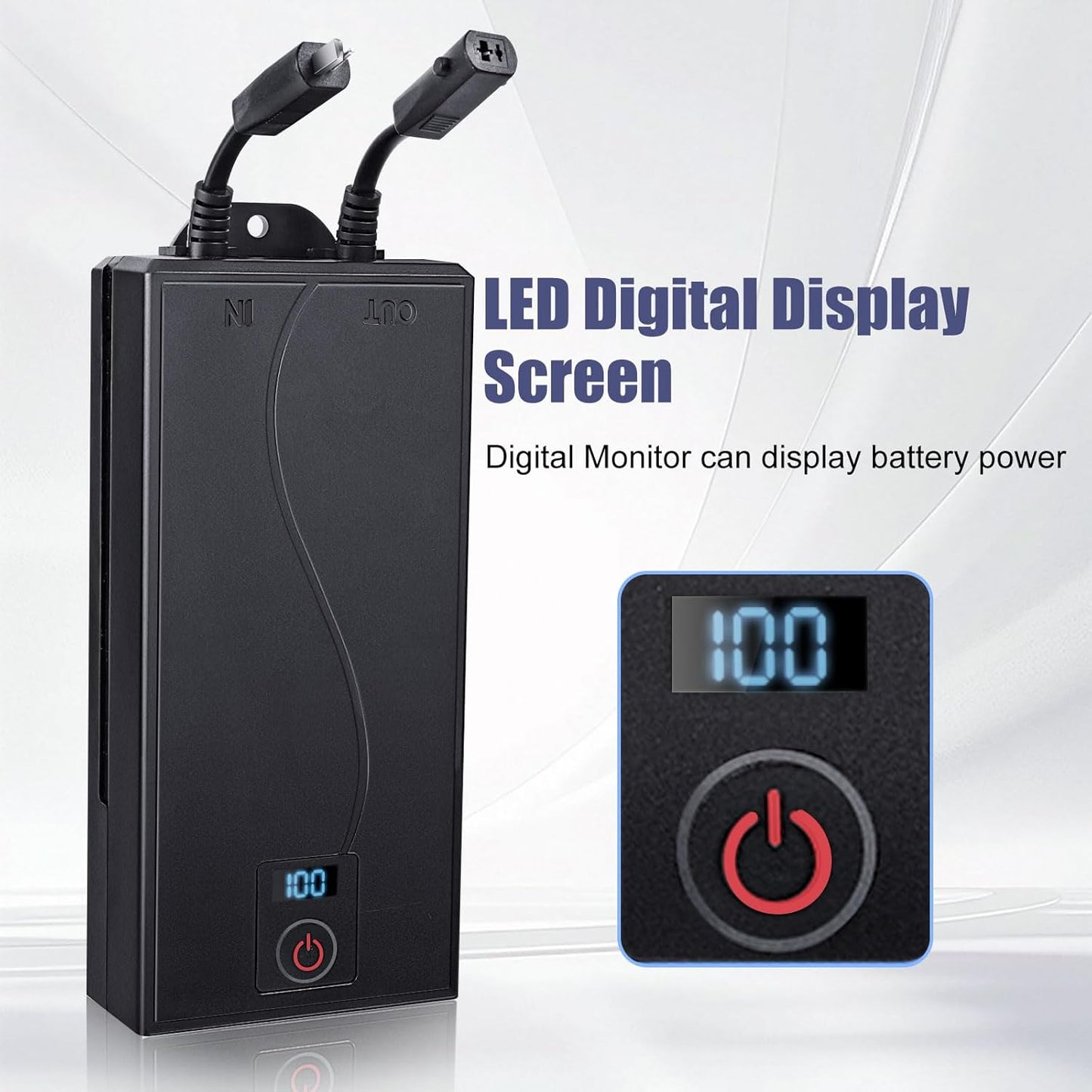 EAJION Universal Battery Pack for Reclining Furniture, Rechargeable Battery Kit Wireless Power Supply for 2-Pin Electric Motion, Batteries and