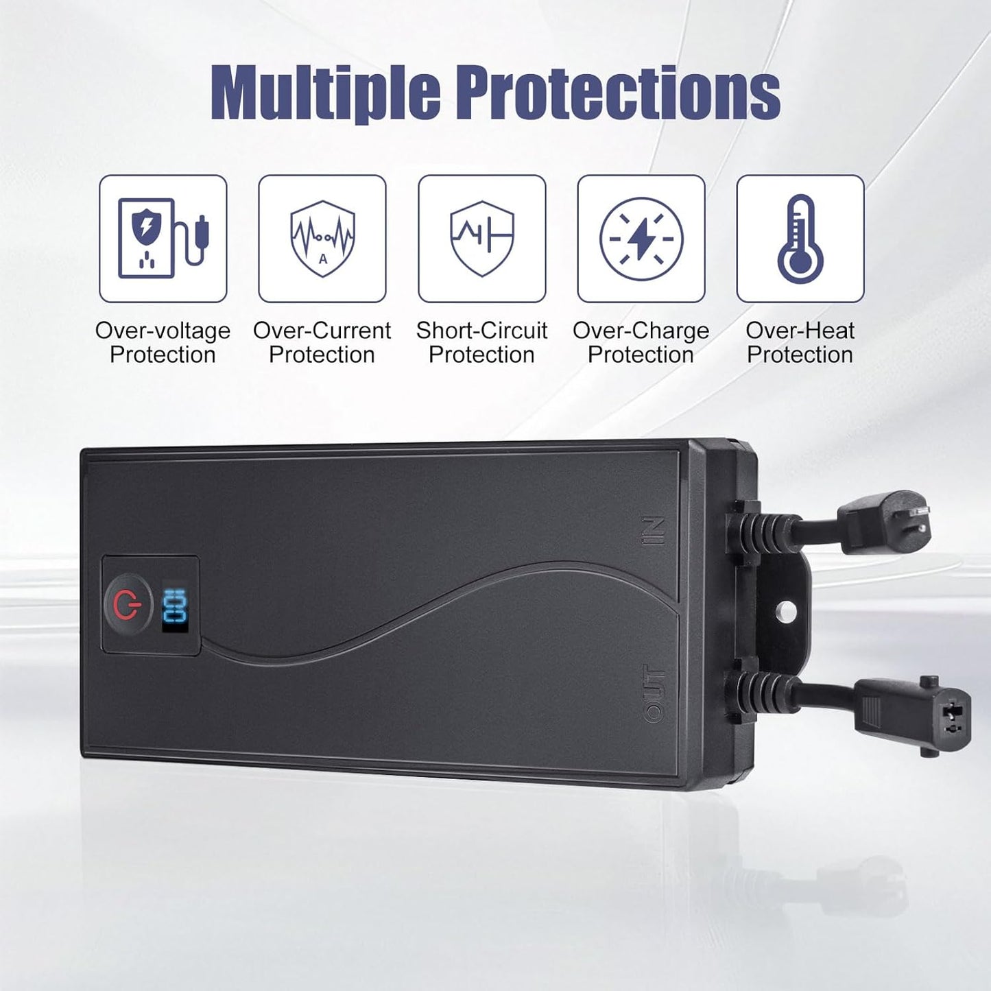 EAJION Universal Battery Pack for Reclining Furniture, Rechargeable Battery Kit Wireless Power Supply for 2-Pin Electric Motion, Batteries and