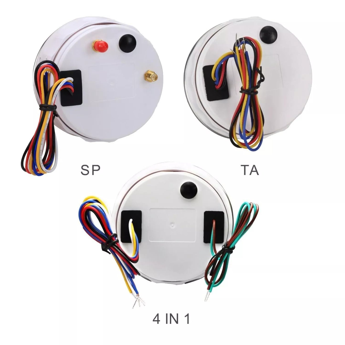 MOTOR METER RACING W PRO Series 3 Gauge Set 85mm 3-3/8&#34; GPS Speedometer with Turn Signal High Beam, Tachometer &amp; 4 in 1 Multi-Functio