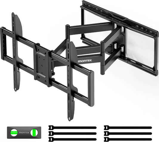 monTEK Heavy Duty TV Wall Mount for 37-90 Inch TVs up to 165lbs, 4X Load Tested, 25.1&#34; Extended Full Motion Dual Articulating Arms, Fits
