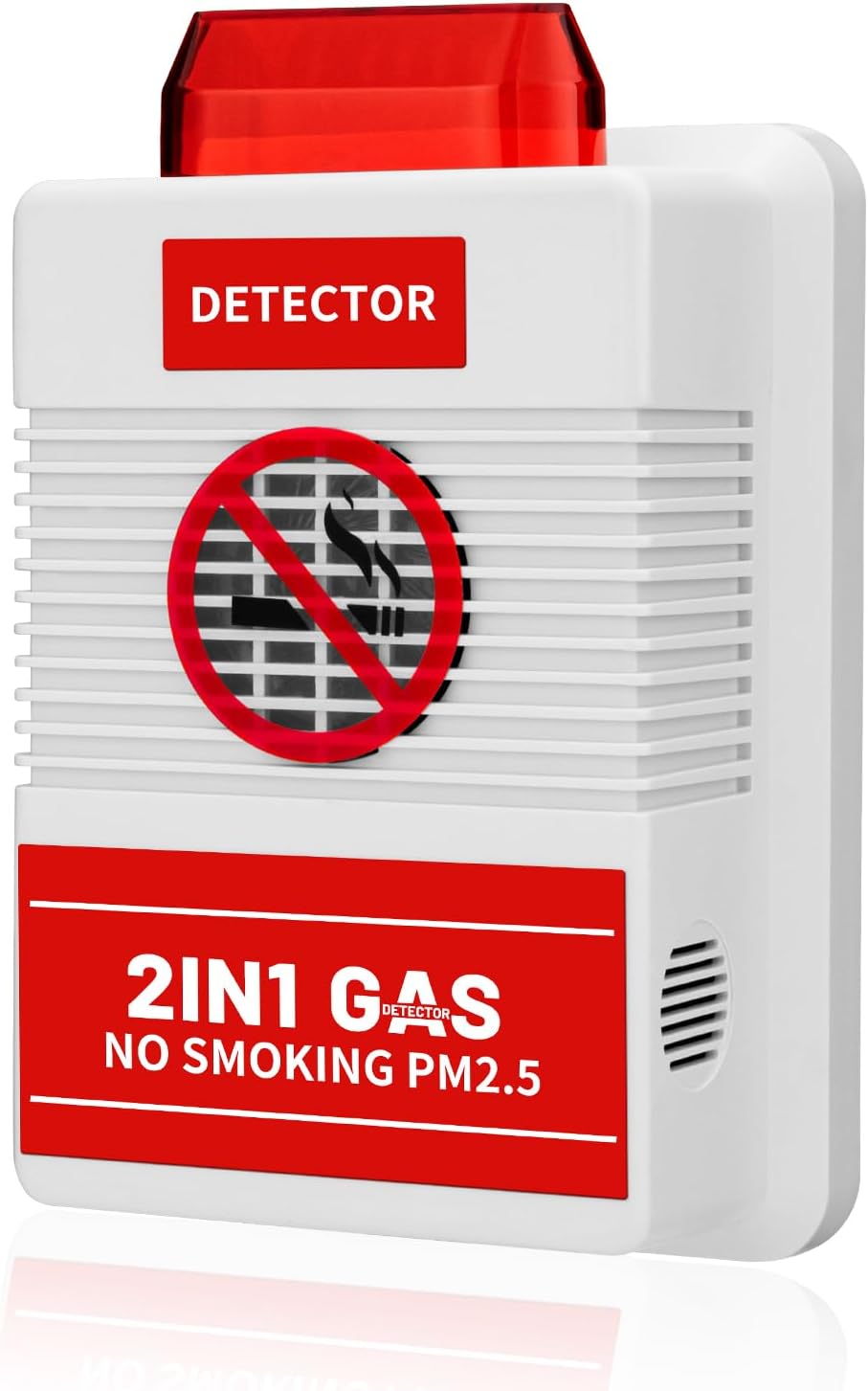 2-in-1 Smart Air Quality Monitor with Remote Control - Cigarette Smoking &amp; PM2.5 Detector for Office/Public Spaces, Voice Alert System &amp;