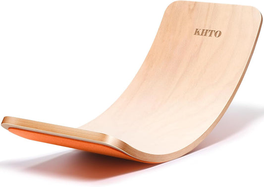 Balance Board for Kids and Adults, Super Fun Wobble Board 10-Layer Beech Wood, Non-Slip Felt, 680 lbs Limit