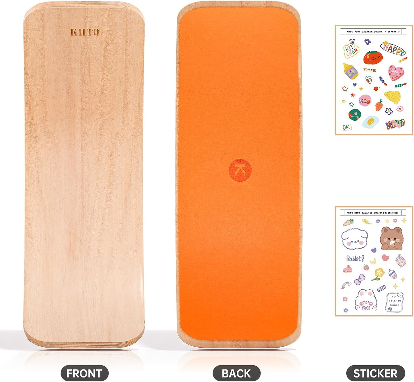 Balance Board for Kids and Adults, Super Fun Wobble Board 10-Layer Beech Wood, Non-Slip Felt, 680 lbs Limit