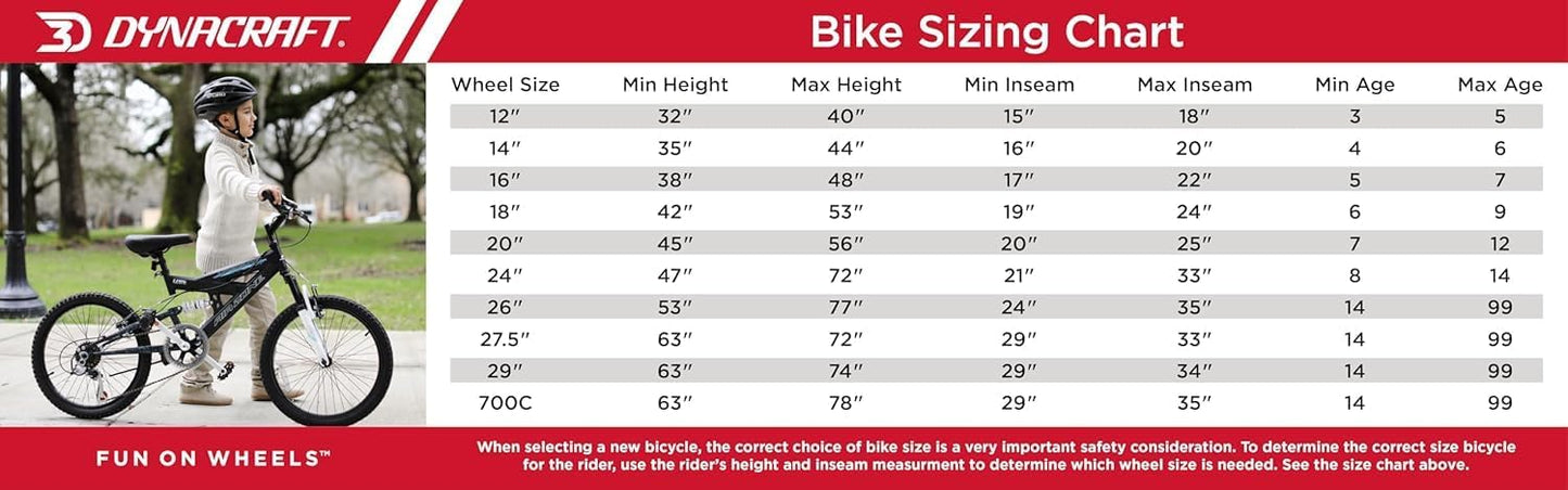 Dynacraft Hot Wheels 16-Inch Boys BMX Bike for Age 5-7 Years