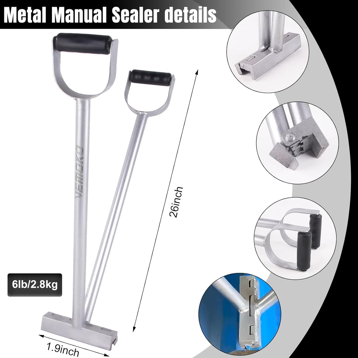 Professional Hand Seamers, Sheet Metal Tools, 2-in-1 Standing Seam Tool Leak-Proof Bending Pliers